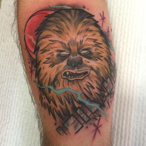 Chewbacca Leg Calf Tattoo