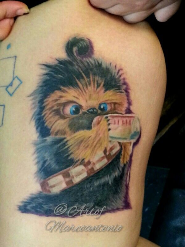 Chewbacca Star Wars Traditional Tattoo