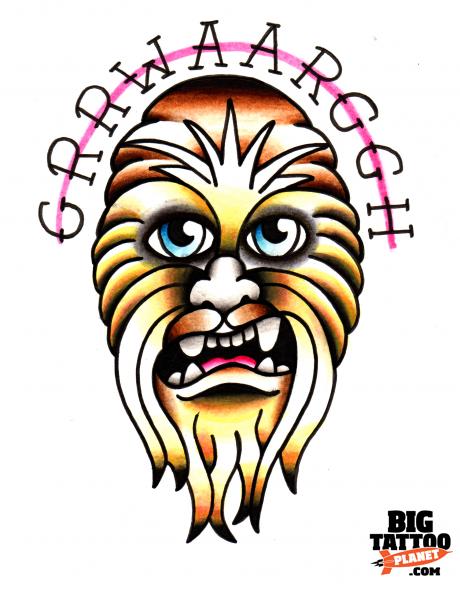 Chewbacca Tattoo Design