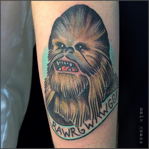 Evil Chewbacca Tattoo On Arm