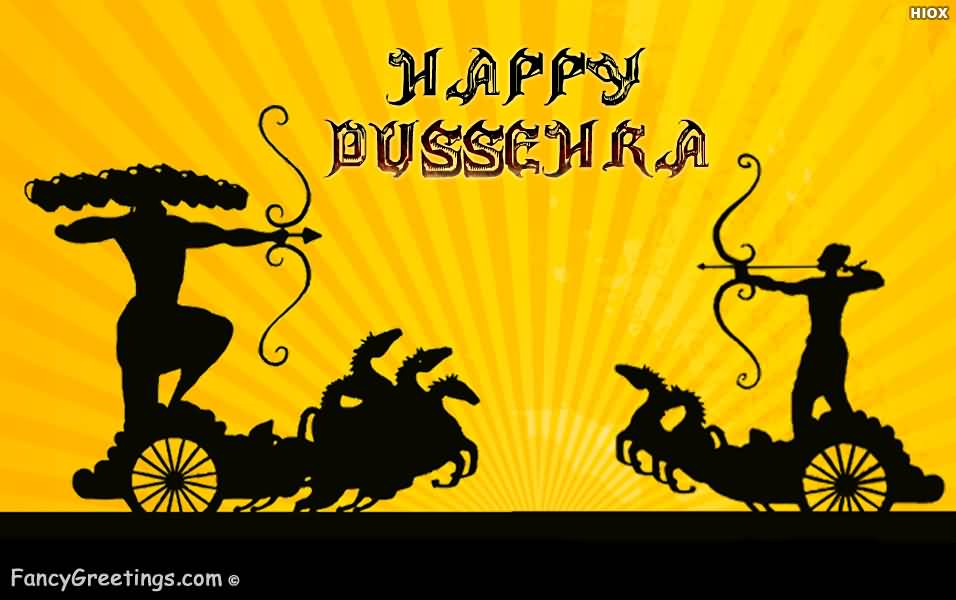 Happy Dussehra Ravan And Ram Chandra Wallpaper Image