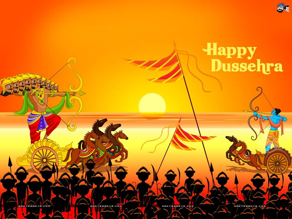 Happy Dussehra Wishes Wallpaper