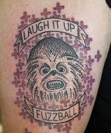 Laugh It Up Fuzzball Chewbacca Tattoo