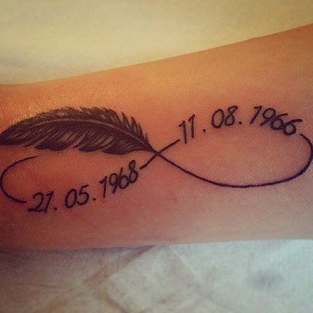 Memorial Infinity Tattoo On Arm