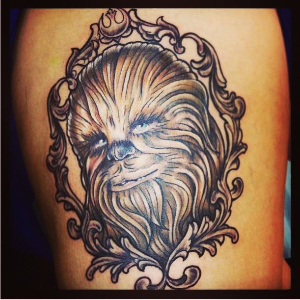 Mirror Frame Chewbacca Tattoo