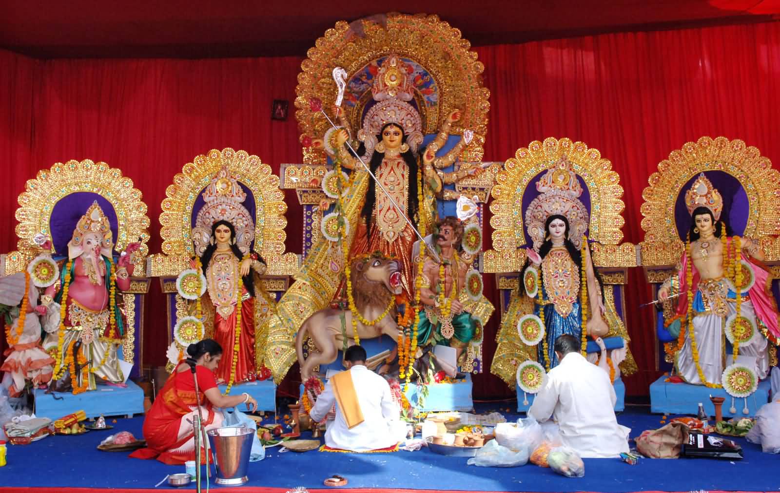 Decoration During Durga Puja Celebration