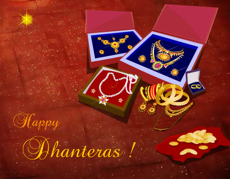 Happy Dhanteras Golden Jewellery Picture