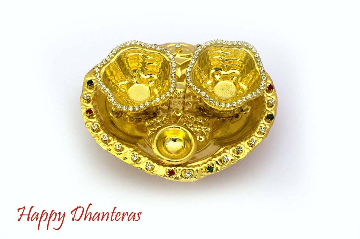 Happy Dhanteras Golden Utensils Picture