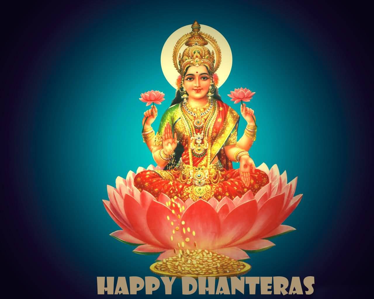 Happy Dhanteras Maa Lakshmi Greeting Card