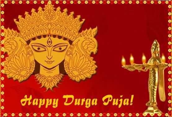 Happy Durga Puja Greeting Ecard Picture