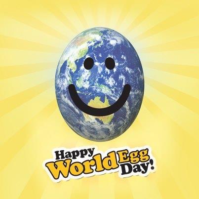 Happy World Egg Day Smiley Earth Globe Clipart