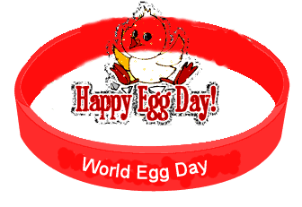 Happy World Egg Day Wrist Band Picture