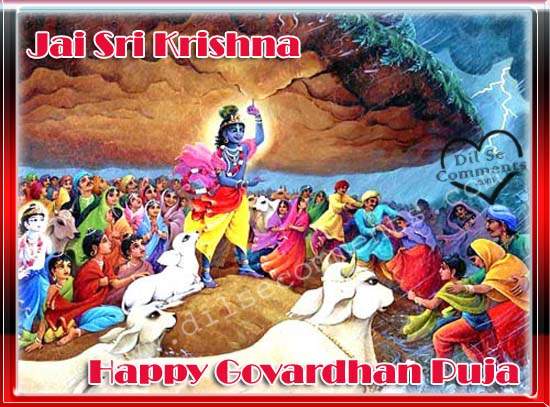 Jai Shri Krishna Happy Govardhan Puja