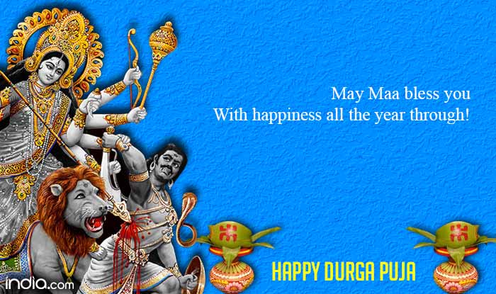 May Maa Bless You With Happiness All The year Through Happy Durga Puja Picture