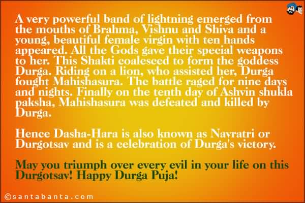 May You Triumph Over Every Evil In Your Life On This Durgotsav Happy Durga Puja 2016