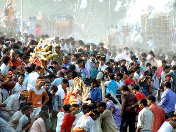 People Celebrating Durga Puja