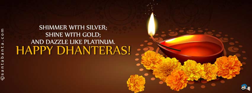 Shimmer With Silver Shine With Gold And Dazzle Like Platinum Happy Dhanteras Diya Picture