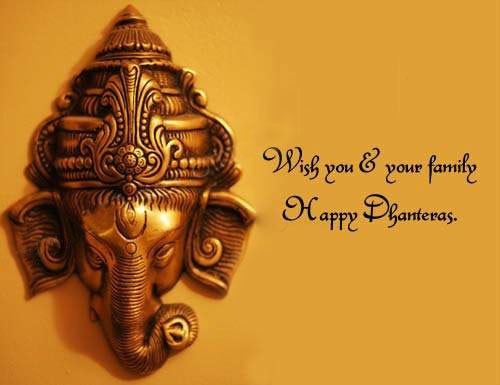 Wish You & Your Family Happy Dhanteras Lord Ganesha Picture