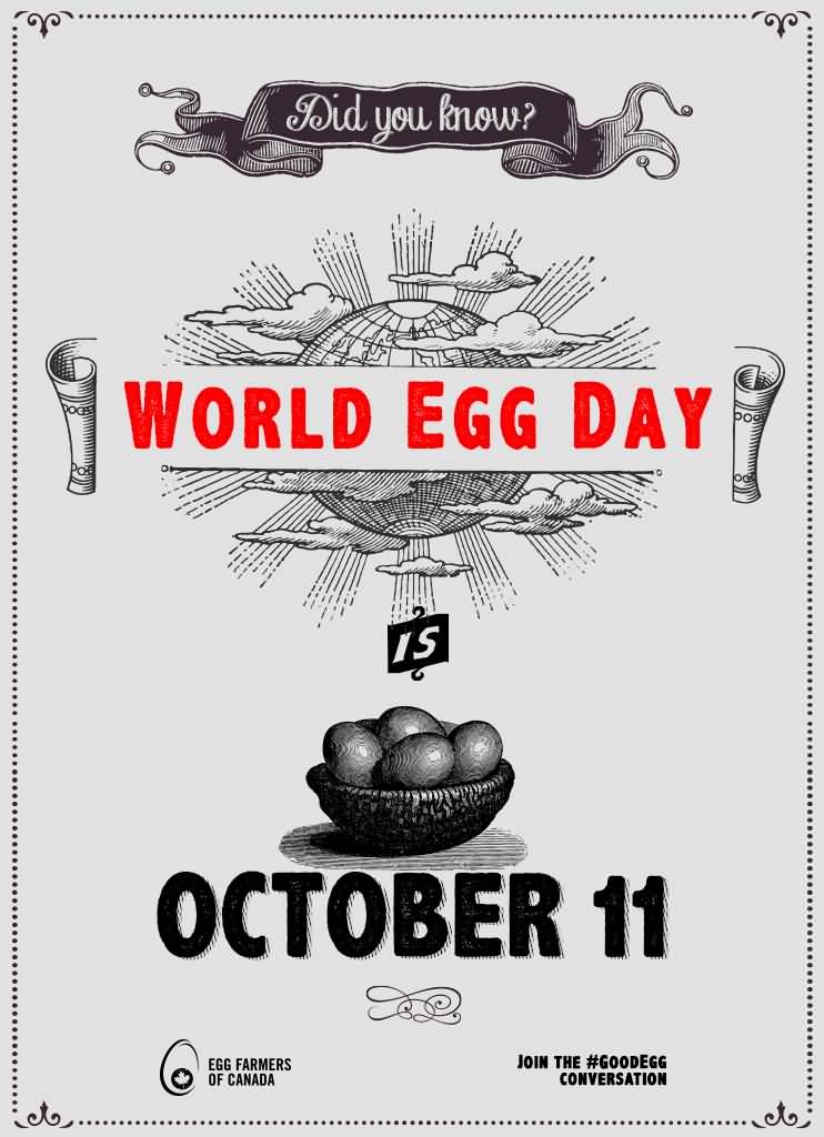 World Egg Day October 11 Poster