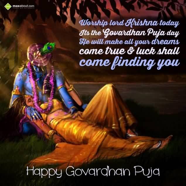 Worship Lord Krishna Today Its The Govardhan Puja Day He Will Make All Your Dreams Come True & Luck Shall Come Finding You Happy