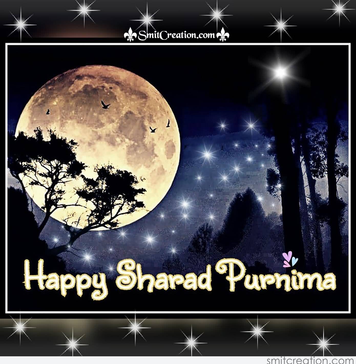 Happy Sharad Purnima 2016 Beautiful Full Moon Wallpaper Image