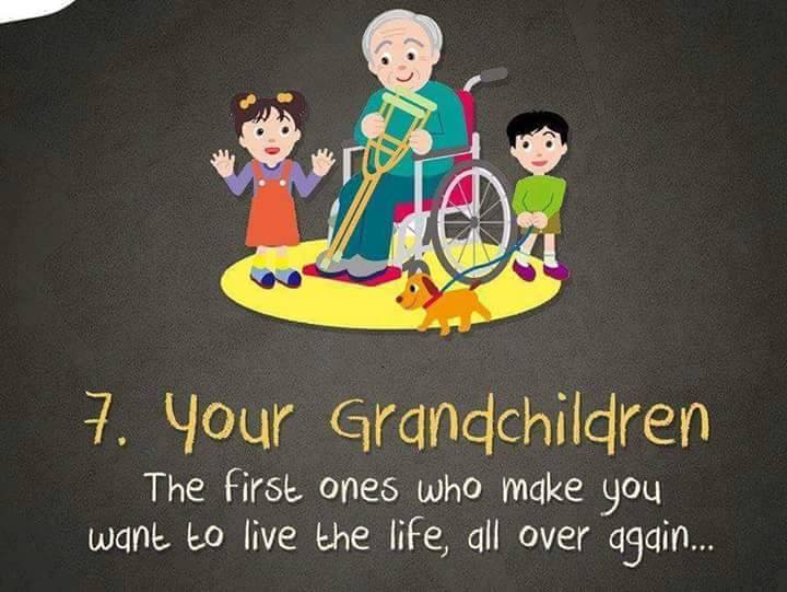 7. Your Grandchildren - The first ones who make you want to live the life, all over again