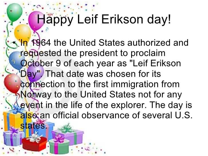 Happy Leif Erikson Day Picture