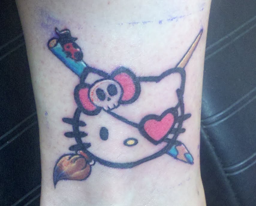 Hello Kitty Tattoo by Zanowin