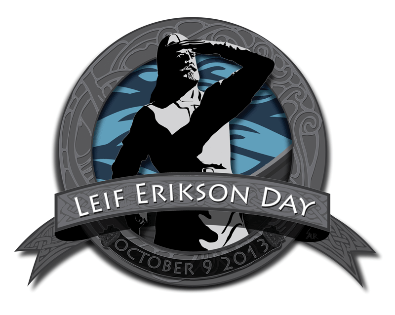 Leif Erikson Day October 9 Logo Picture