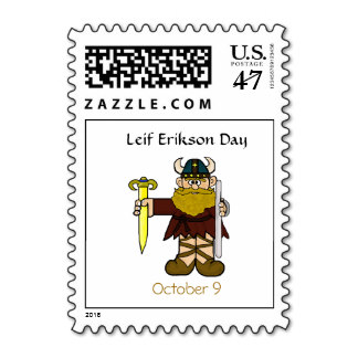 Leif Erikson Day October Stamp