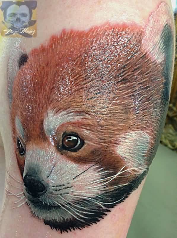 Red Panda Head Tattoo