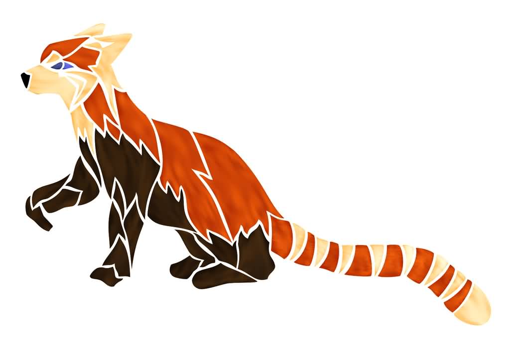 Red Panda Tattoo Design Sample