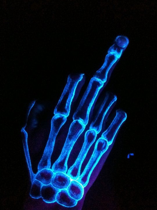 7+ Amazing Skeleton Black Light Tattoos