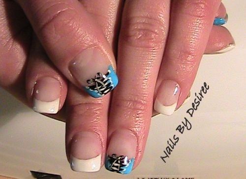 Accent Blue Corset Nail Art