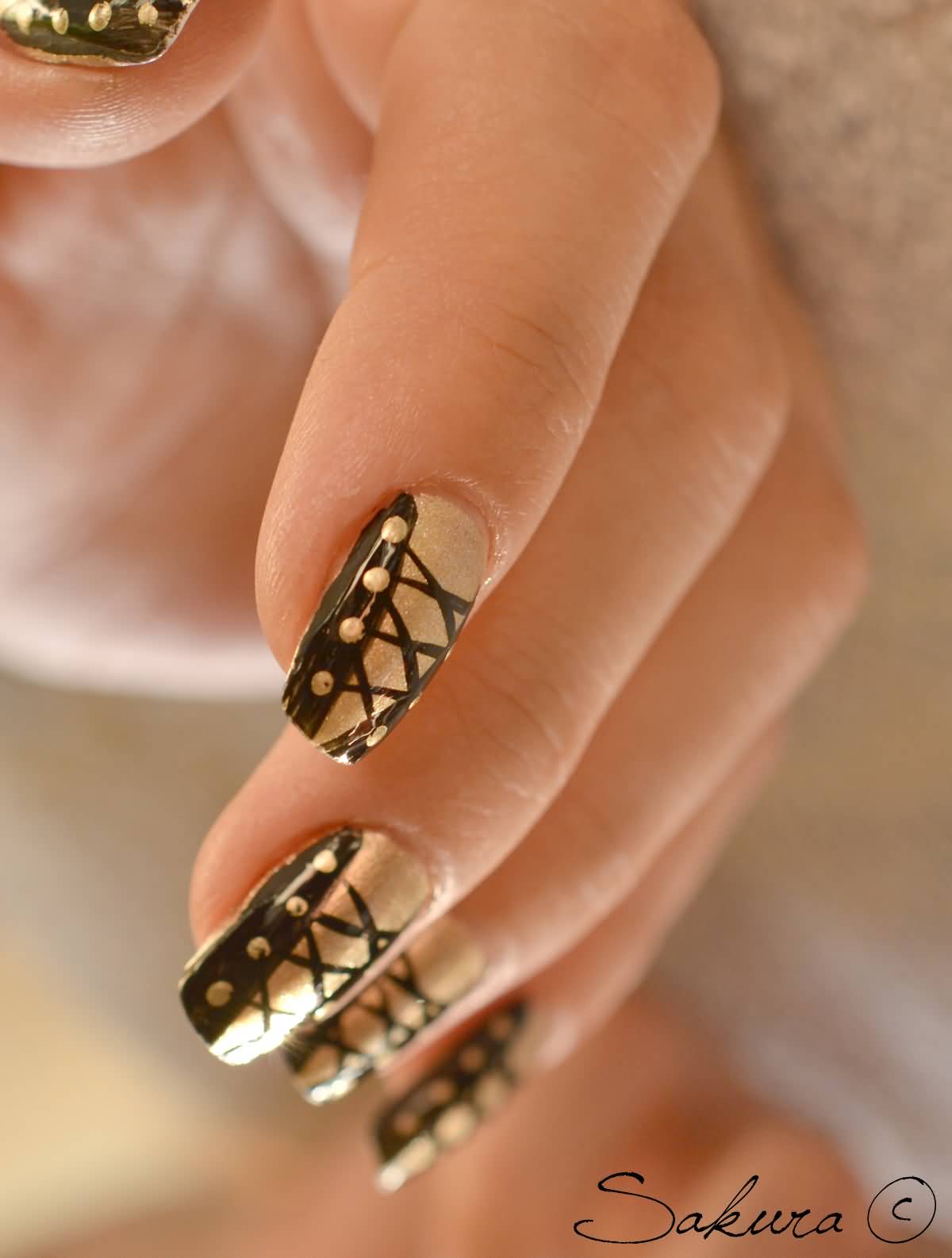 Beautiful Corset Nail Art Design Idea