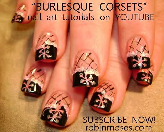 Burlesque Corset Nail Design