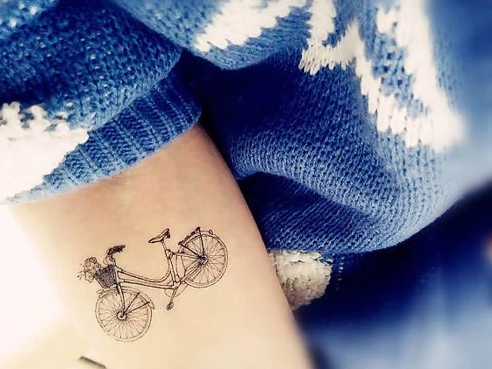 Beautiful Small Cycle Tattoo On Forearm