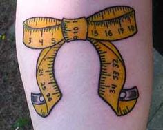 Craft Measuring Tape Bow Tattoo