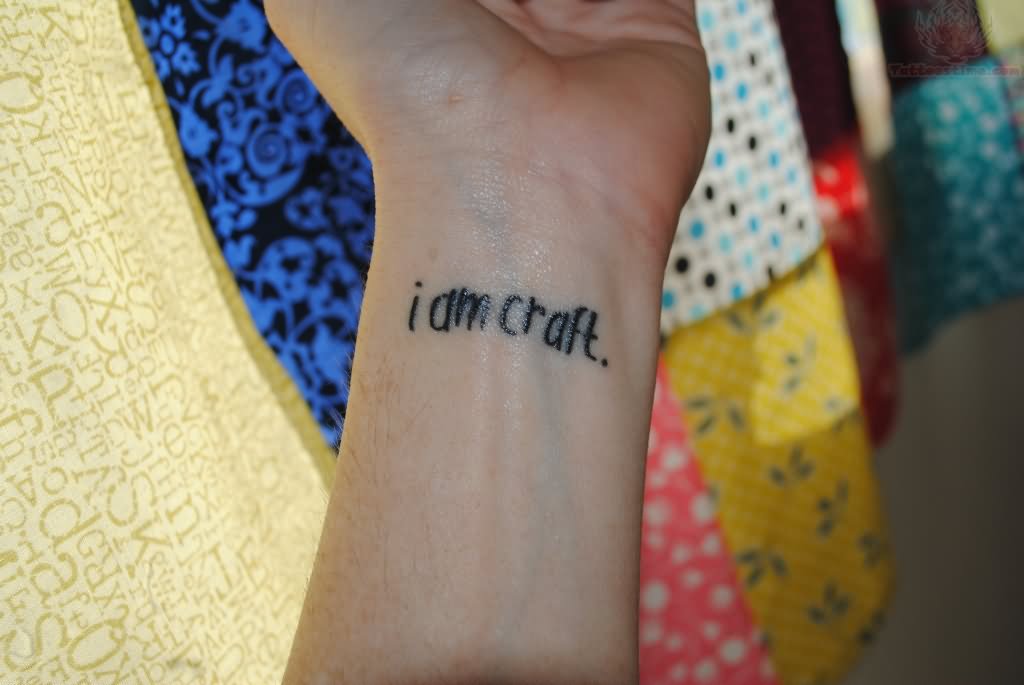 I Am Craft Tattoo On Left Wrist