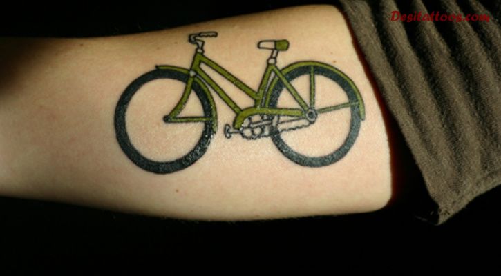 Nice Cycle Tattoo On Bicep