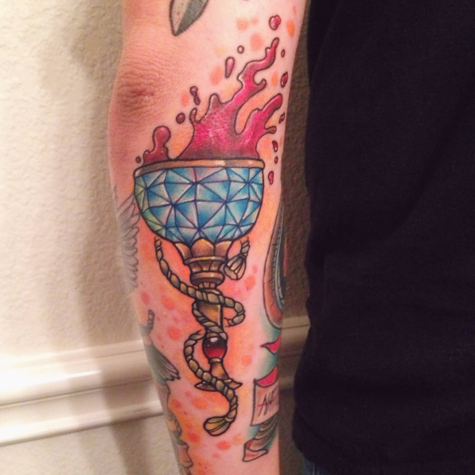 Goblet Tattoo On Arm Sleeve