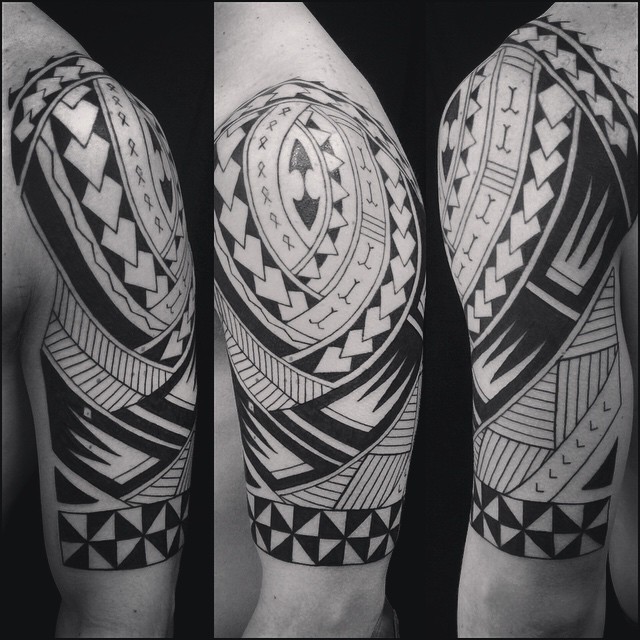 Left Shoulder Samoan Tattoo