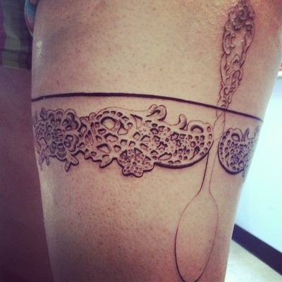 Nice Korey Pirtle Lace Spoon Tattoo