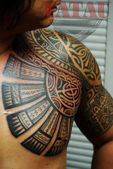 Samoan Tattoo On Left Shoulder