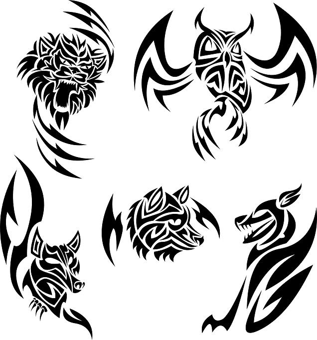 tribal tattoos animals