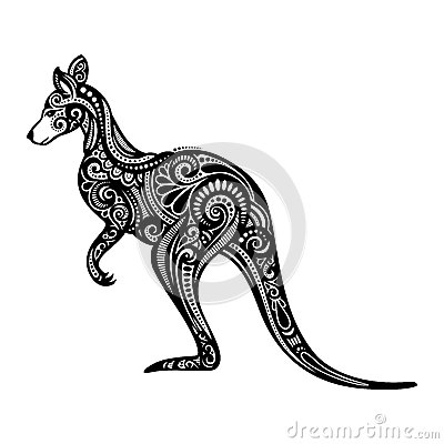 Wallaby Kangaroo Abstract Black Line Clip Art, Printable Wildlife Animal  Decal for Sticker, Stencil, Tattoo, Wall Decor, Logo - Etsy