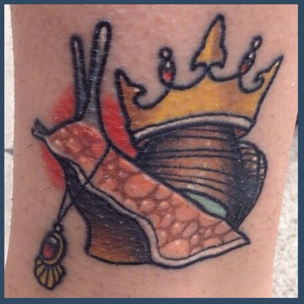 Snail King Tattoo By Eddie Focht