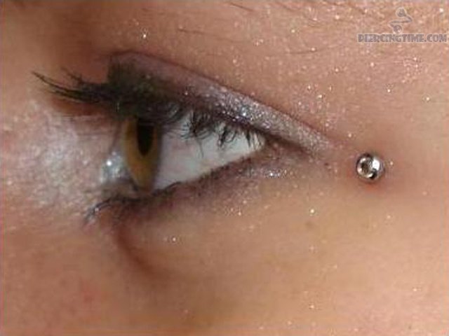 Eyelid Piercing With Dermal Anchor