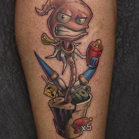 Wonderful Earthworm Jim Color Tattoo