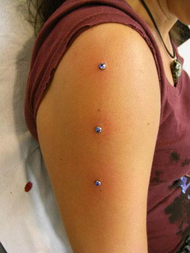 Amazing Shoulder Piercing With Anchors